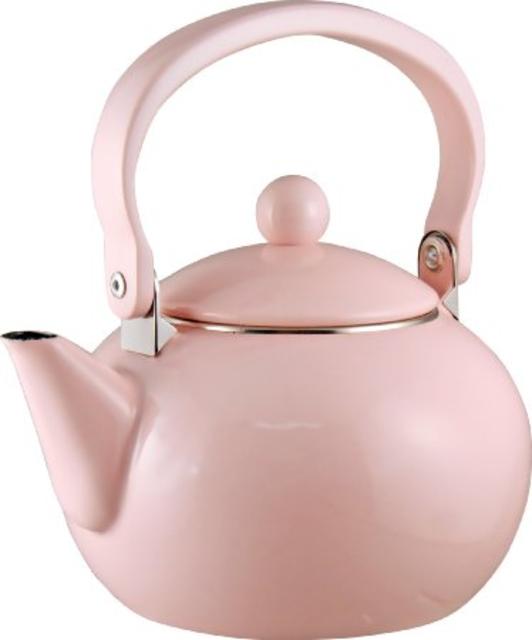 Calypso Basics 2-Quart Enamel-on-Steel Teakettle, Pink