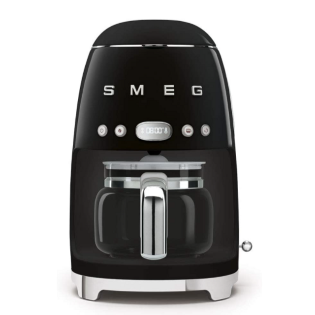 Smeg 50's Retro Style Aesthetic Drip Filter Coffee Machine, 10 cups, Black
