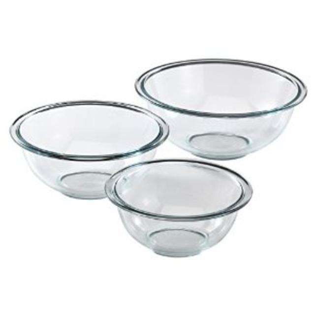 Pyrex Prepware 3-Piece Glass Mixing Bowl Set