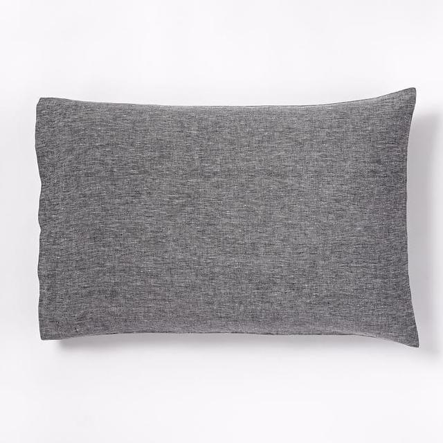 Belgian Flax Linen Melange Standard Pillow Case (Set of 2) - Slate