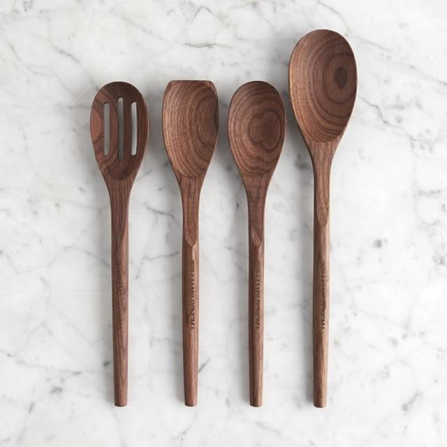 Wooden Spoons, Set of 4 in Walnut- Williams-Sonoma