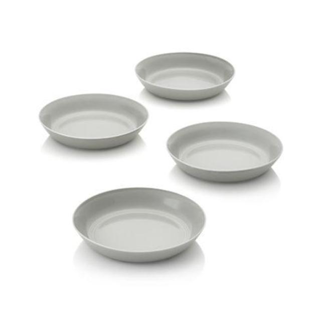 Set of Four Hue Light Grey Low Bowls