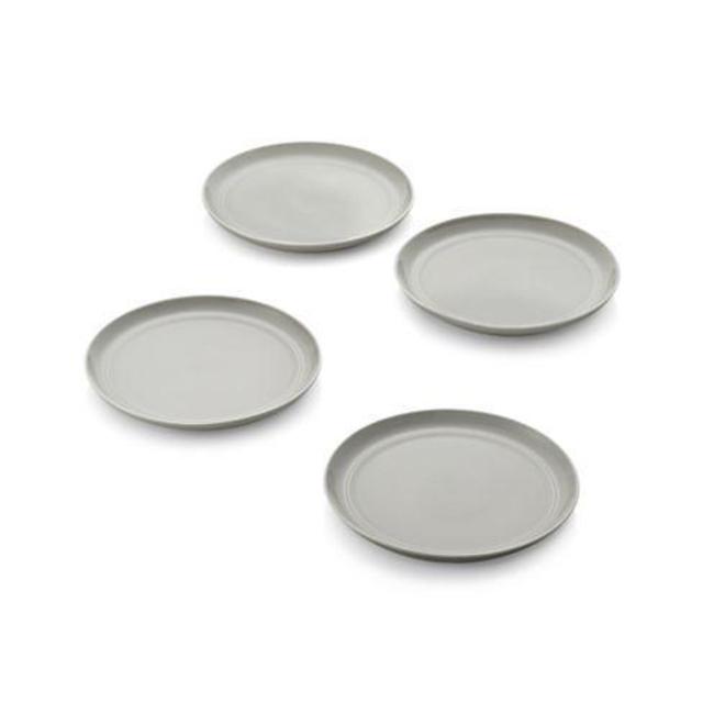 Set of Four Hue Light Grey Salad Plates