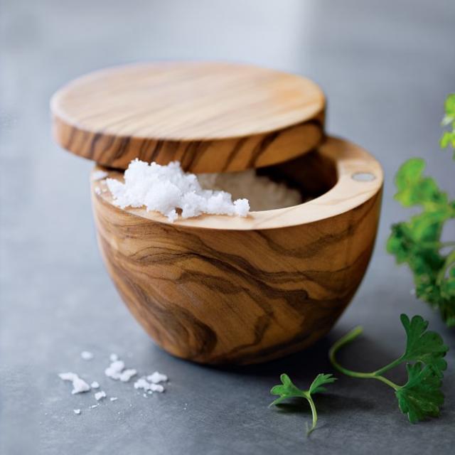 Olivewood Salt Keeper- Williams Sonoma