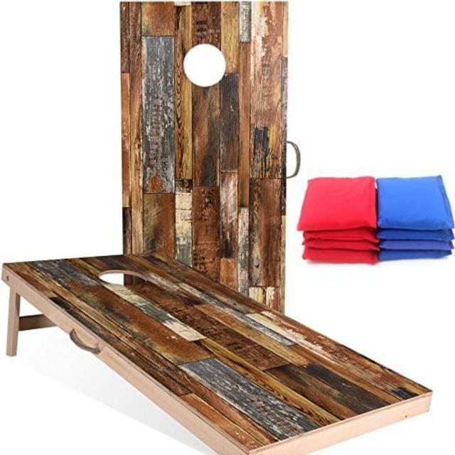 Sportdo Solid Wood Vintage Cornhole Game Set