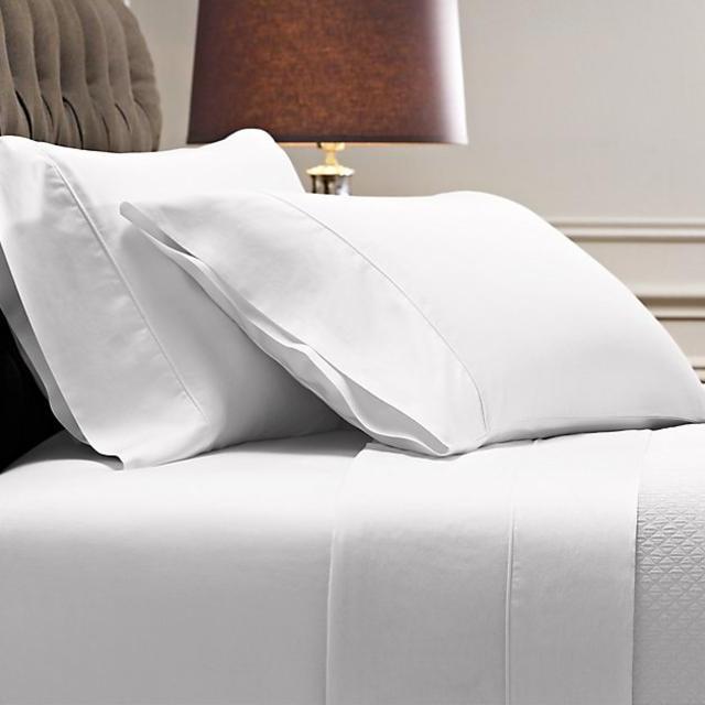 Italian Vintage-Washed 600 Sateen Sheet Set Queen White