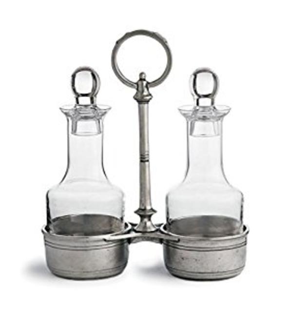Arte Italica Tavola Oil & Vinegar Bottle with Caddy