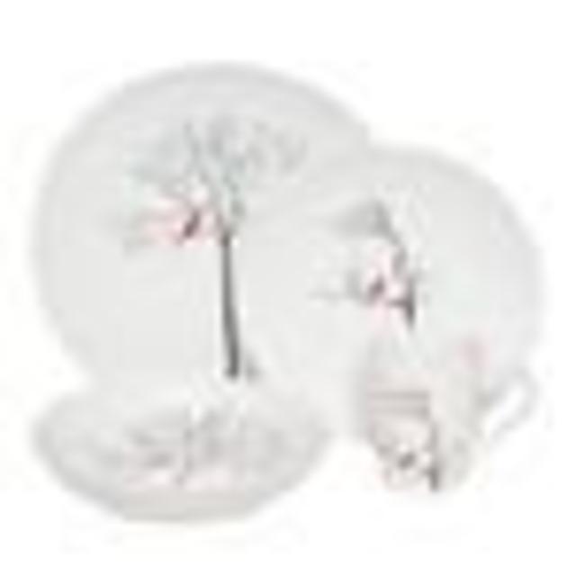 Melange Premium Three Calling Birds Dinnerware 32 Piece Place Setting