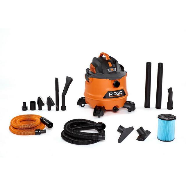 RIGID 14 Gal. 6.0-Peak HP NXT Wet/Dry Shop Vacuum with Fine Dust Filter, Hose, Accessories and Premium Car Cleaning Kit