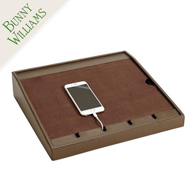 Bunny Williams Leather Charging Station