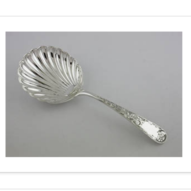 Old Maryland Silver Fluted Serving Spoon