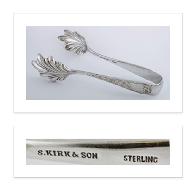 Old Maryland Silver Ice Tongs