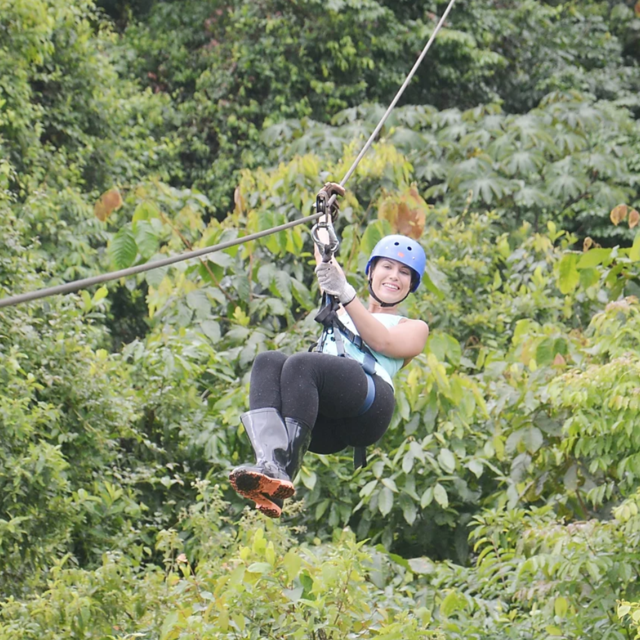 Ziplining through the rainforest