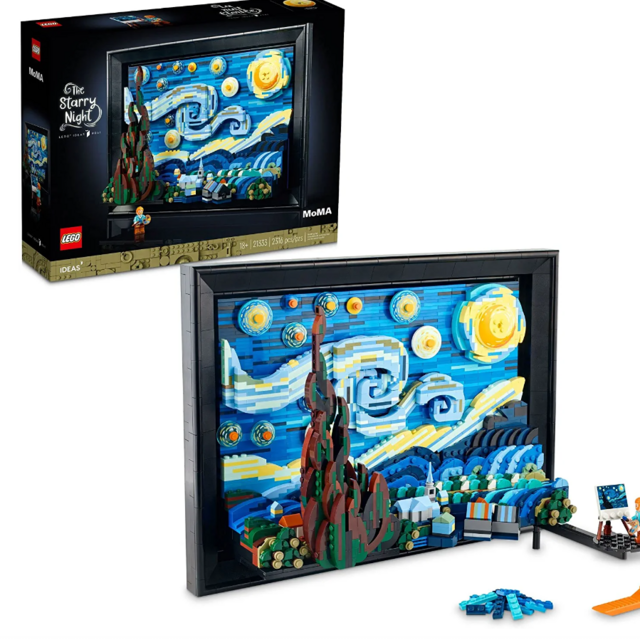 LEGO Ideas Vincent Van Gogh - The Starry Night 21333 Building Set for Adults (2316 Pieces)