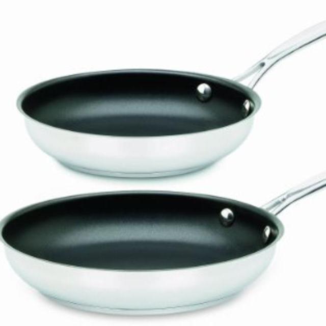 Amazon- Cuisinart 722-911NS Chef's Classic Stainless Nonstick 2-Piece 9-Inch and 11-Inch Skillet Set