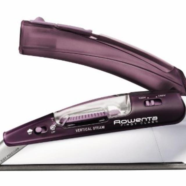 Rowenta DA1560 Travel-Ready Compact Steam Iron with 200-Hole Stainless Steel Soleplate, 1000-Watt, Purple