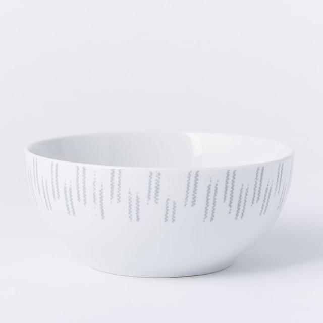 West Elm-Palette Dinnerware Set - Ikat Stripe Platinum