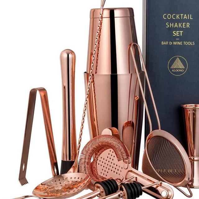 Cocktail Shaker Bar Kit - Copper