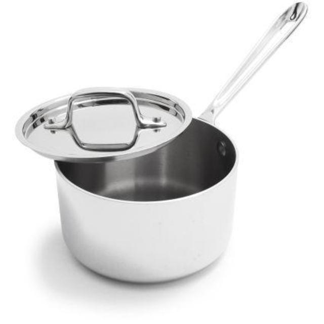All-Clad d3 Stainless Steel Saucepans with Lids