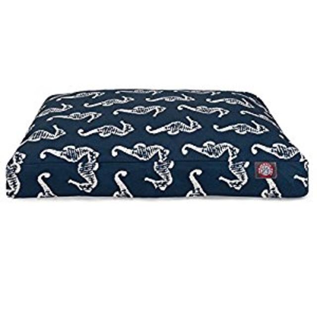 Majestic Pet Sea Horse Rectangle Pillow Pet Bed
