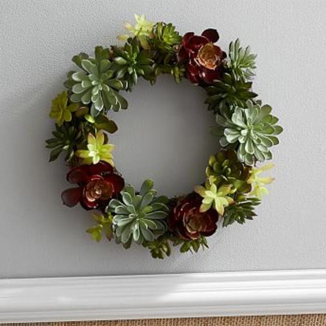 Faux Succulent Wreath