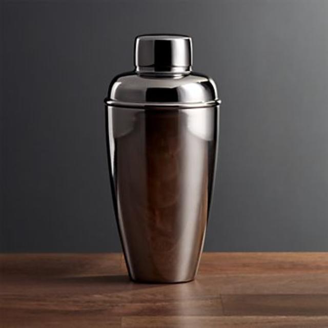 Stainless Steel Cocktail Shaker with Graphite Finish