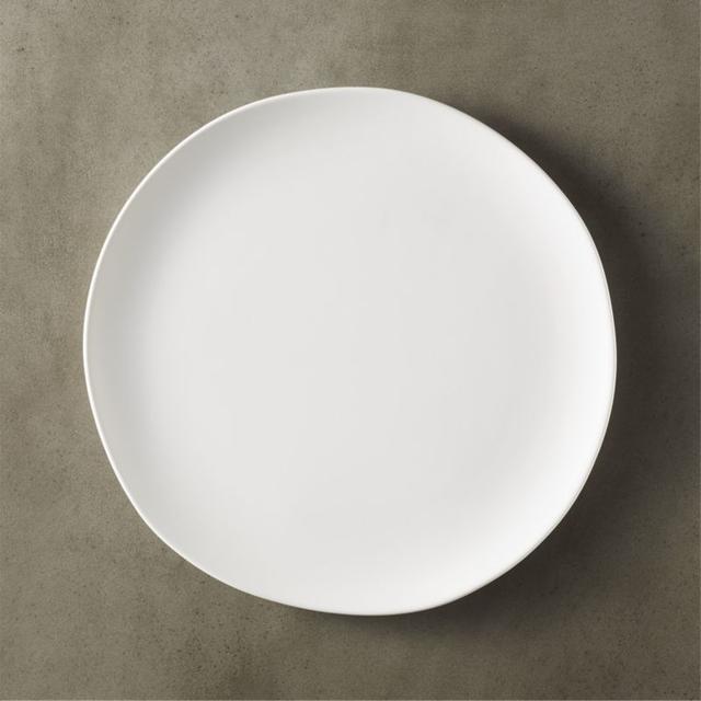 crisp matte white dinner plate