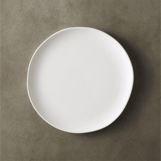 crisp matte white salad plate
