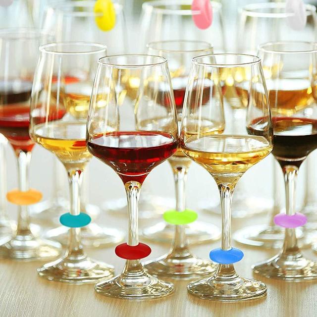 24 Pieces Wine Glass Charms (Silicone)