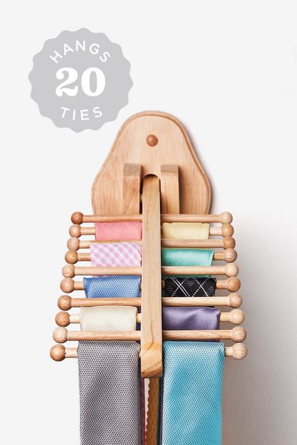 Wall Mounted Flip Down Tie Rack
