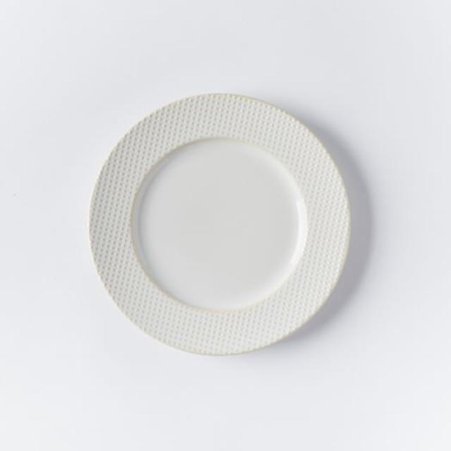 Textured Salad Plate, Set of 4, Dot, White