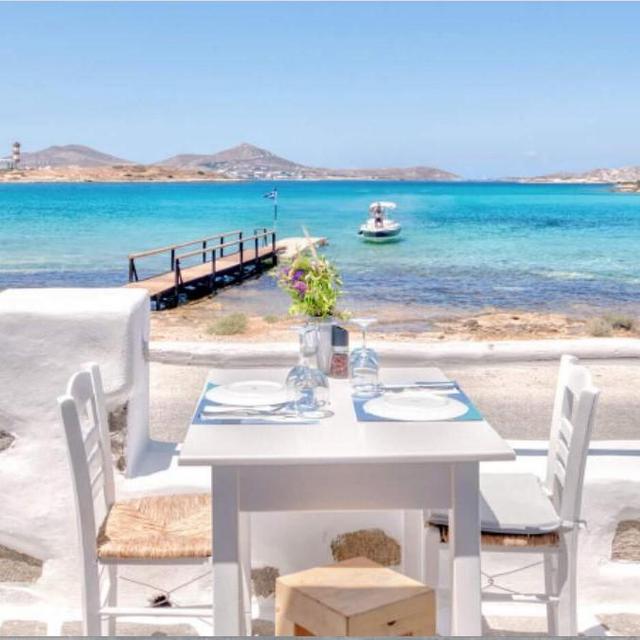 Dinner on the Beach in Paros, Greece