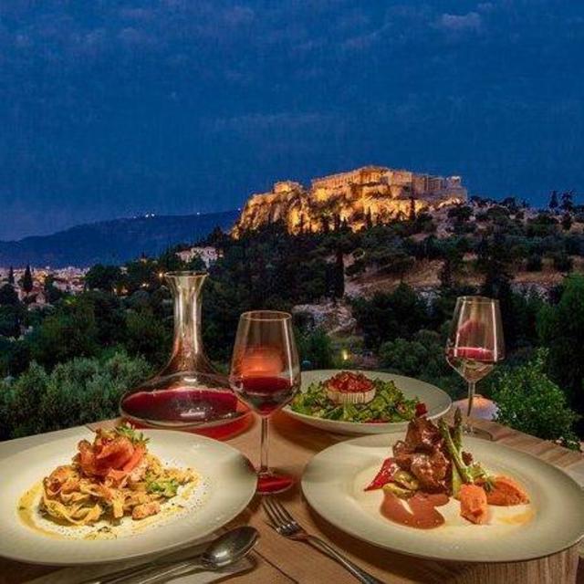 Athens Rooftop Dinner with Views of the Parthenon