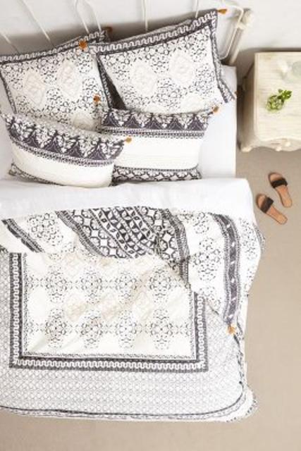 Enmore Embroidered Duvet-Queen Plum