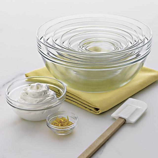 10-Piece 2.25"-10.25" Glass Nesting Bowl Set