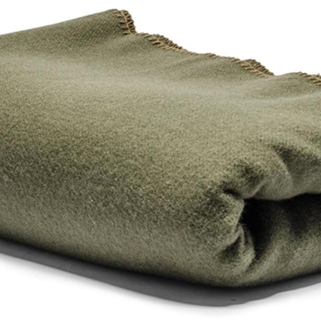 Faribault Lambswool Blanket (Olive)