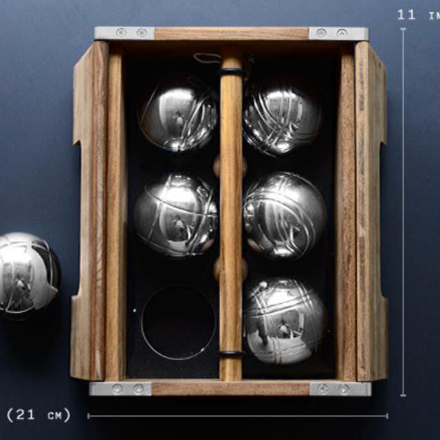 Akiko Teak & Steel Petanque Set