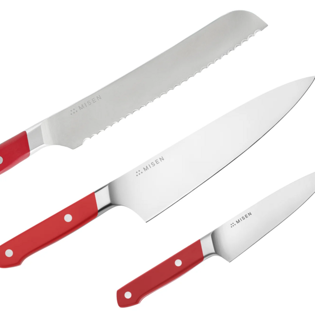 Misen Essentials Knife Set - 3 Piece (Color: Red)