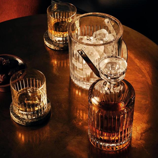 Roebling Cut Crystal Rocks Glass, Set of Four