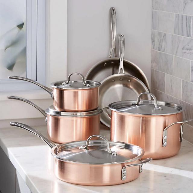 Calphalon Tri-Ply Copper 10-Piece Cookware Set