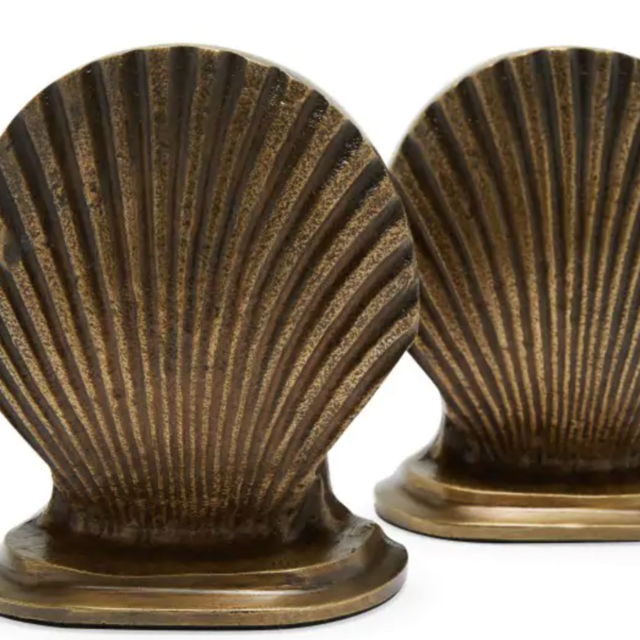 Antique Brass Sea Shell Bookends by Drew Barrymore Flower Home | HayneedleHayneedle on Electrode
