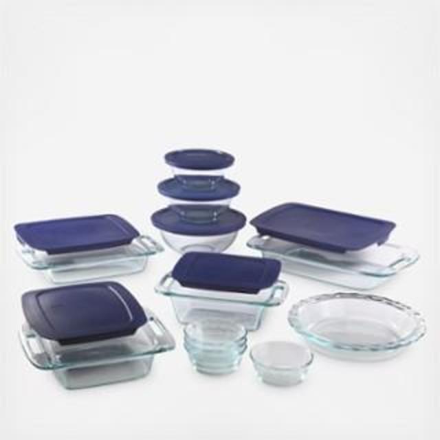 Pyrex Easy Grab 28-Piece Glass Bakeware and Food Storage Set