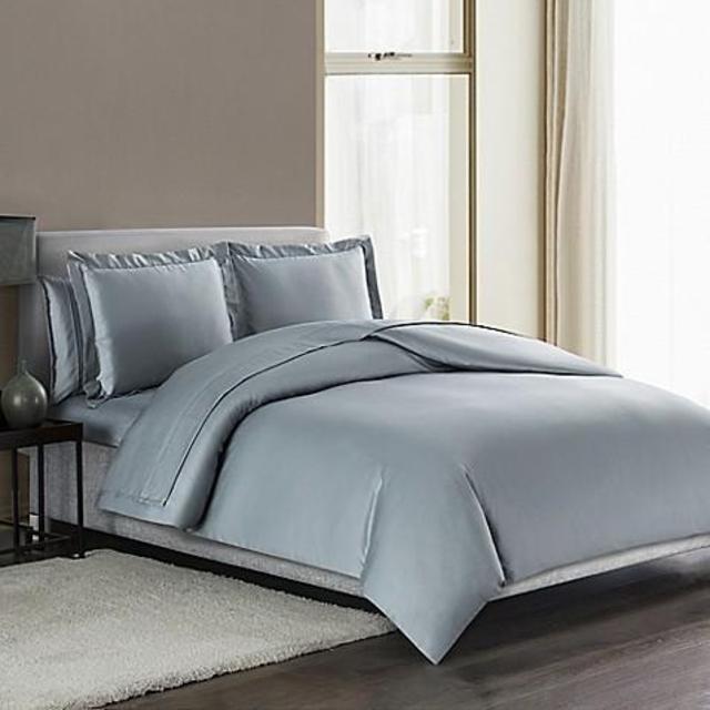 Highline Bedding Co. Sullivan Solid Queen Duvet Cover Set in Mineral