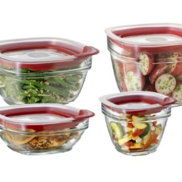 Rubbermaid Easy Find Lid Food Storage Container, Glass, 8-piece Set