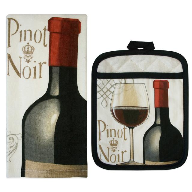 Chateau Nouveau Print Kitchen Towel and Pot Holder