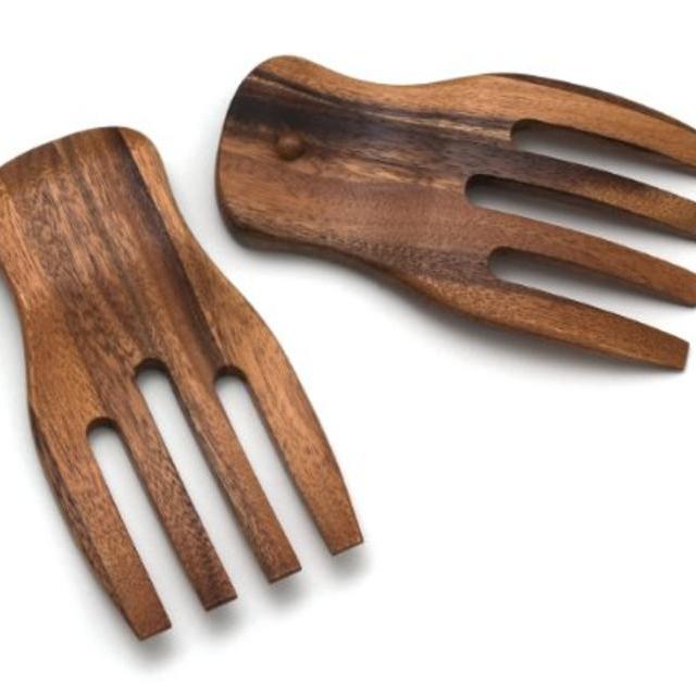 Lipper International Salad Hands, Acacia