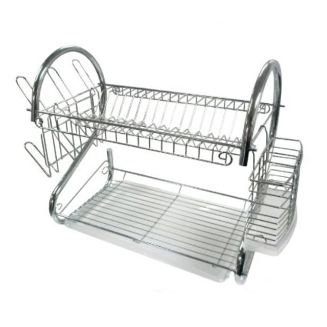 Better Chef DR-16 2-Tier Dish Rack, 16-Inch, Chrome