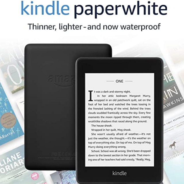 Kindle Paperwhite – Now Waterproof with more than 2x the Storage, 32 GB, Wi-Fi + Free Cellular Connectivity