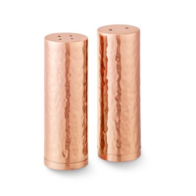 Hammered Copper Salt & Pepper Shakers