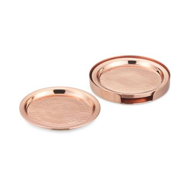 Hammered Copper Coasters, Set of 4